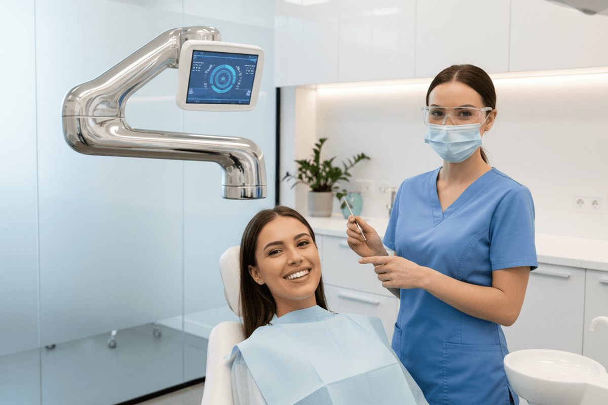 Happy patient with beautiful smile